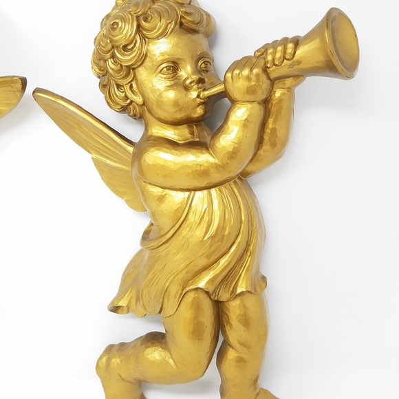 Vintage Syroco Cherubs wall decor mid century - Picture 3 of 7